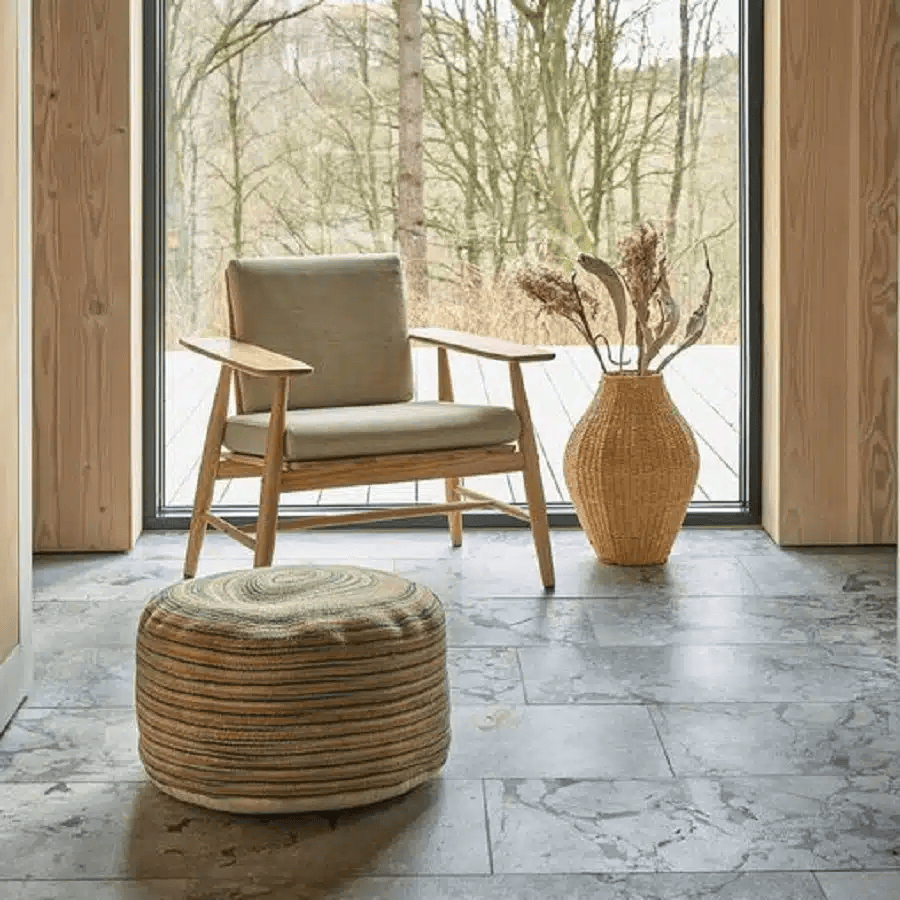 Villa Collection Puf 30 x 60 cm i grøn, natur og r